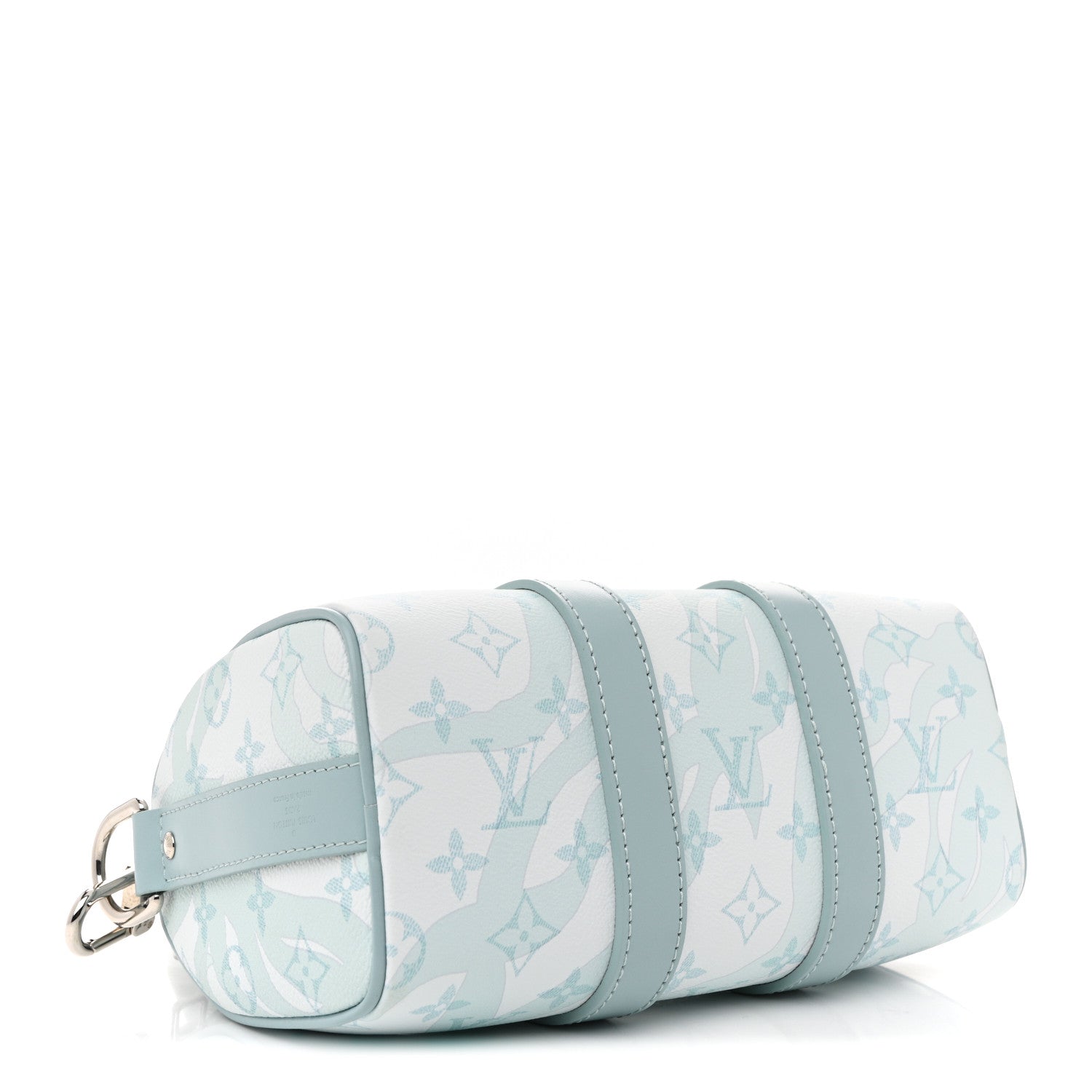Louis Vuitton Monogram Aquagarden Keepall Bandouliere 25 Crystal Blue 4 of 10