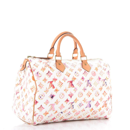 Louis Vuitton Watercolor Aquarelle Speedy 35 White 3 of 19