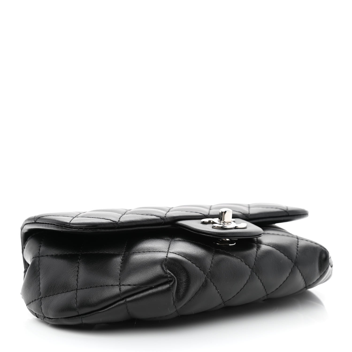 Chanel Calfskin Quilted CC Uniform Flap Belt Bag Black 4 of 11