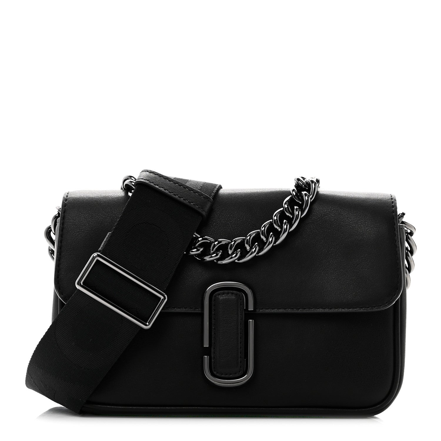 Marc Jacobs Calfskin The J Marc Shoulder Bag Black 1802834