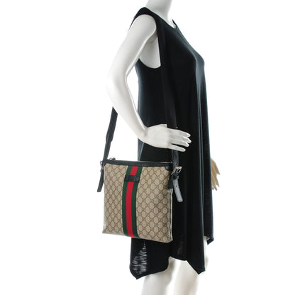 Gucci GG Supreme Monogram Web Messenger Bag Black 2 of 7