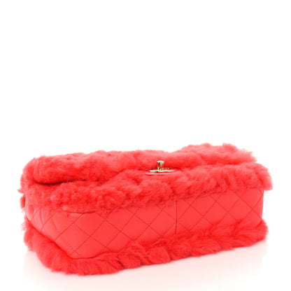 Chanel Shearling Lambskin Quilted Flap Bright Red 4 of 9
