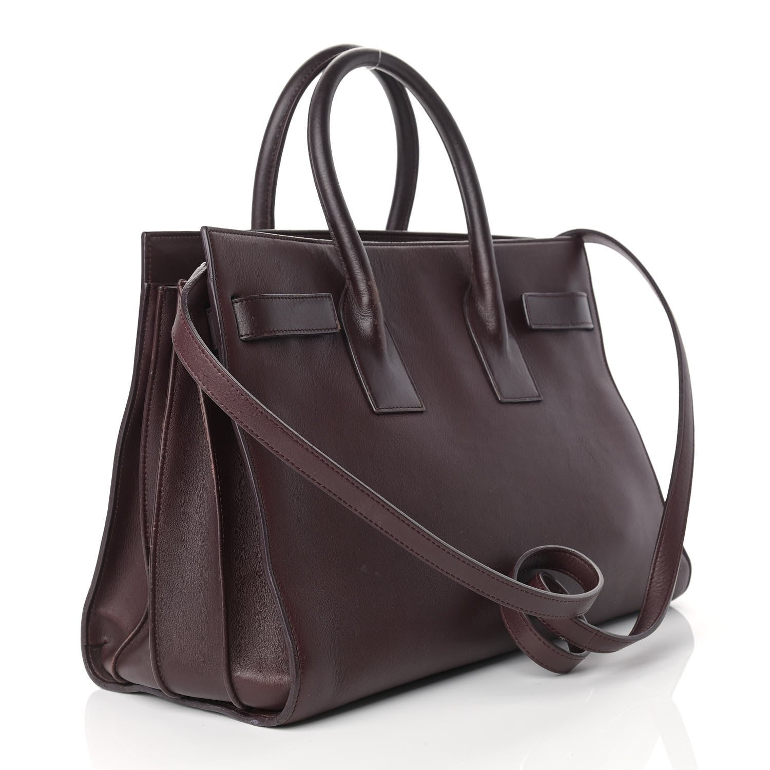 Saint Laurent Calfskin Small Sac De Jour Amarena 3 of 22
