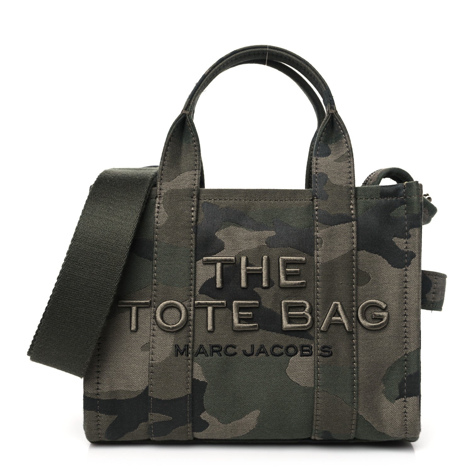 Marc Jacobs Canvas Camouflage Small The Tote Bag Khaki 1 of 10