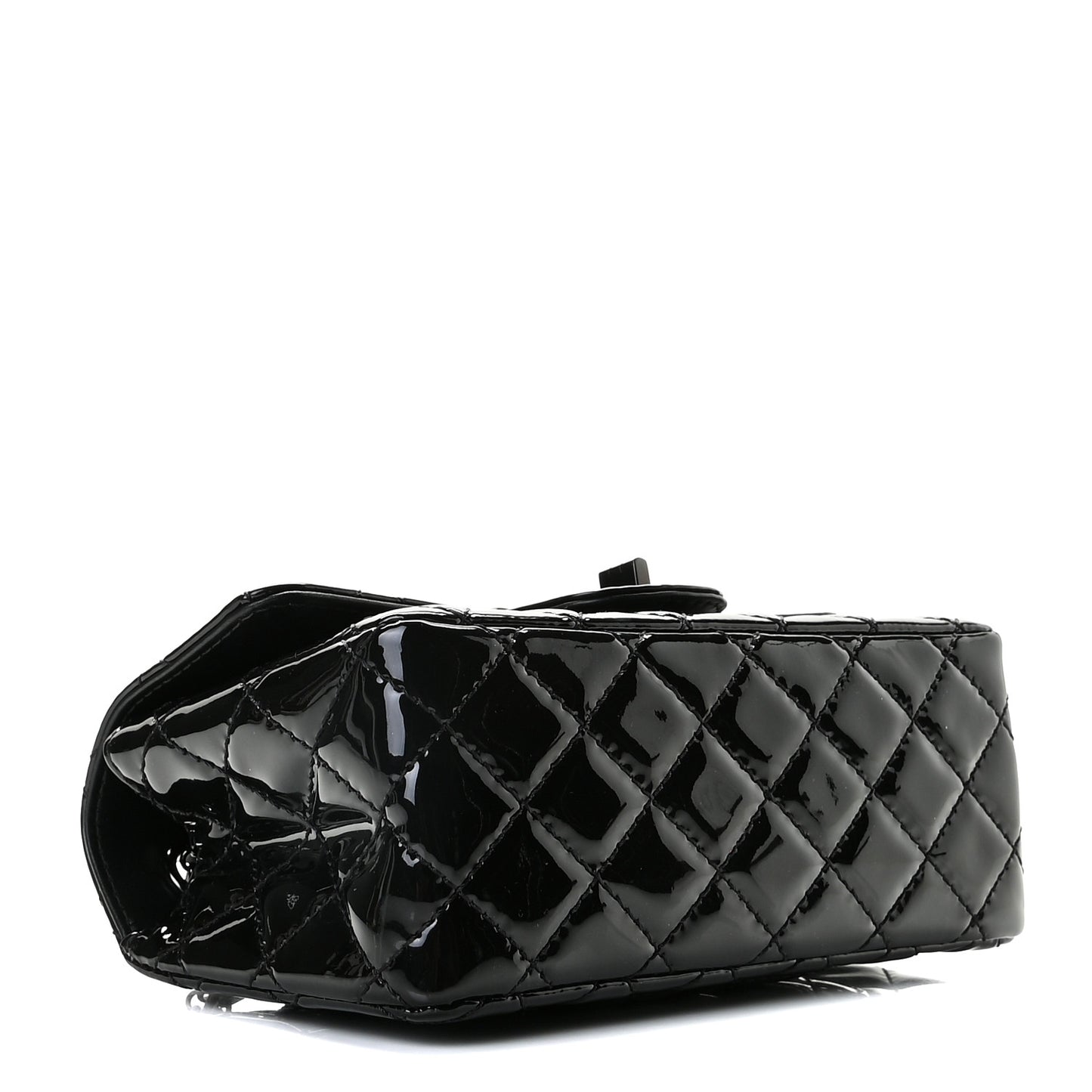 Patent Calfskin Quilted 2.55 Reissue Mini Flap So Black