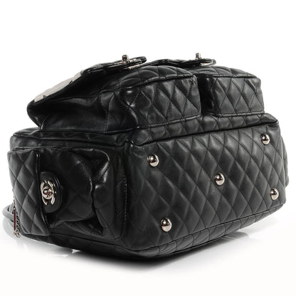 Chanel Calfskin Quilted Large Cambon Multipocket Reporter Black White 4 of 7