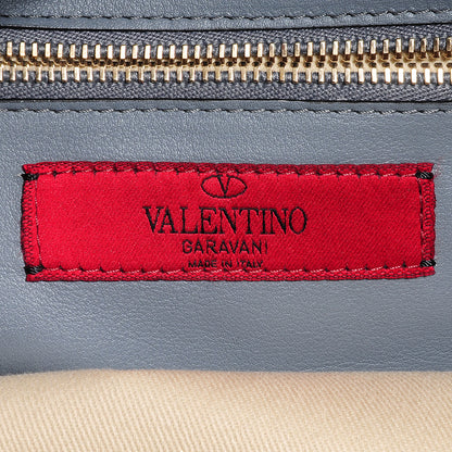 Valentino Garavani Vitello Small Rockstud Tote Grey 6 of 8