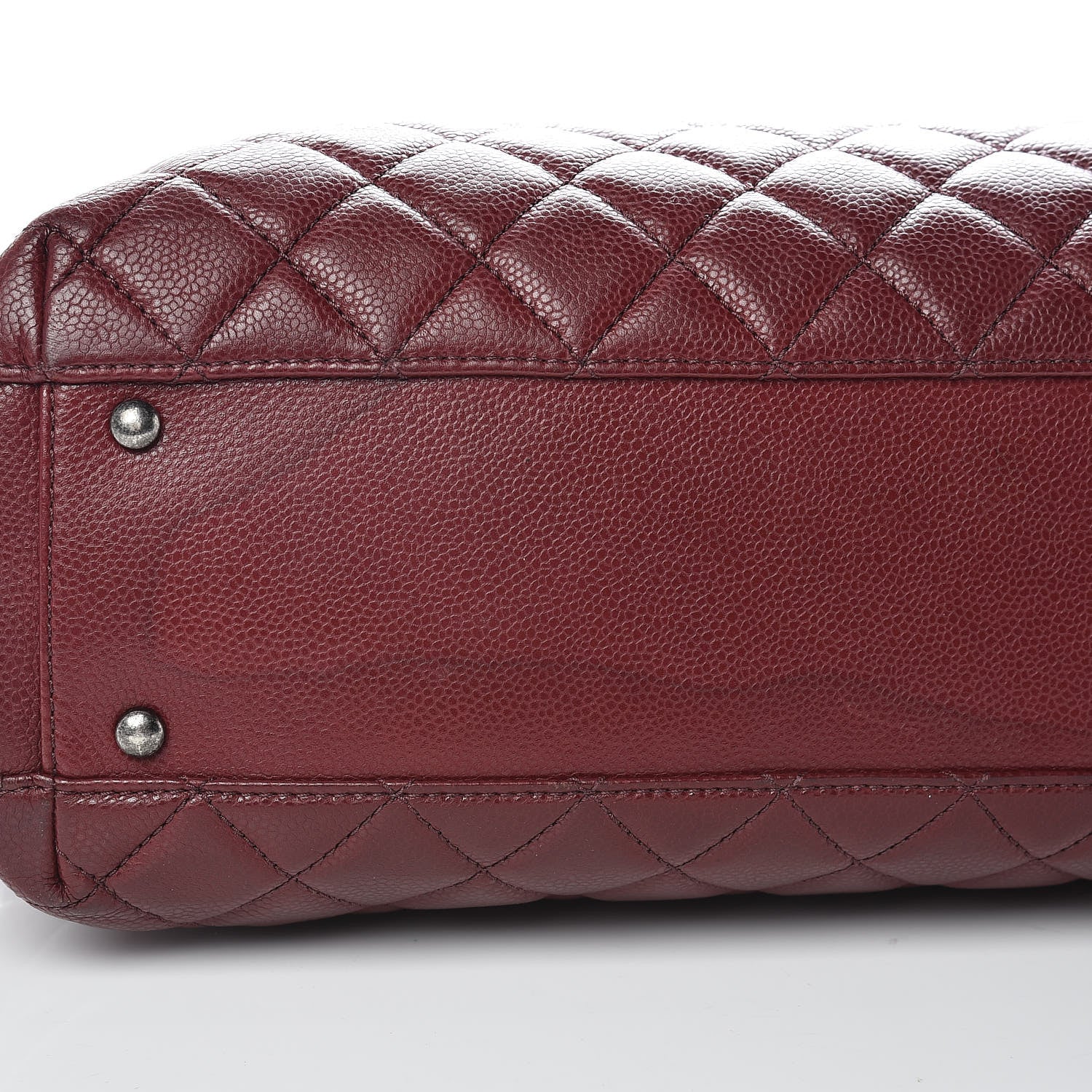 Chanel Caviar Quilted City Shopping Tote Dark Red 10 of 15