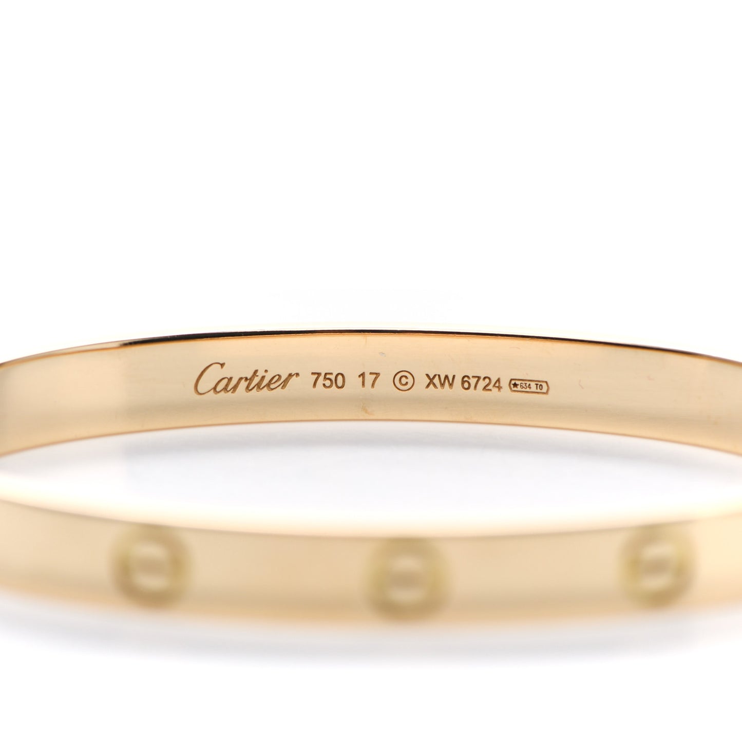 18K Yellow Gold LOVE Bracelet 17