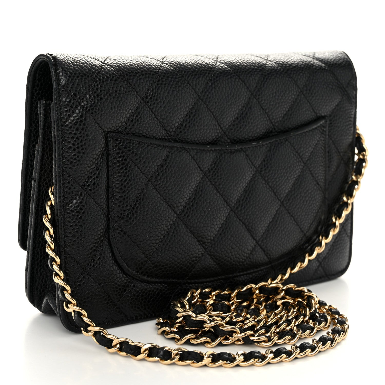 Chanel Caviar Quilted Wallet on Chain WOC Black 3 of 12