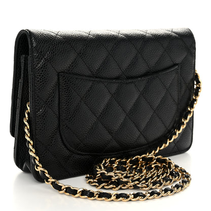 Chanel Caviar Quilted Wallet on Chain WOC Black 3 of 12