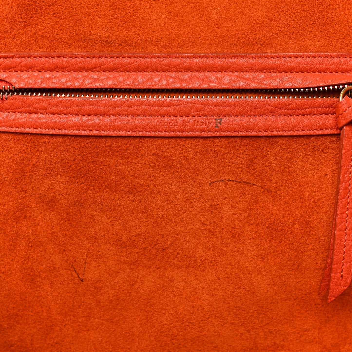 Bullhide Calfskin Medium Phantom Luggage Burnt Orange