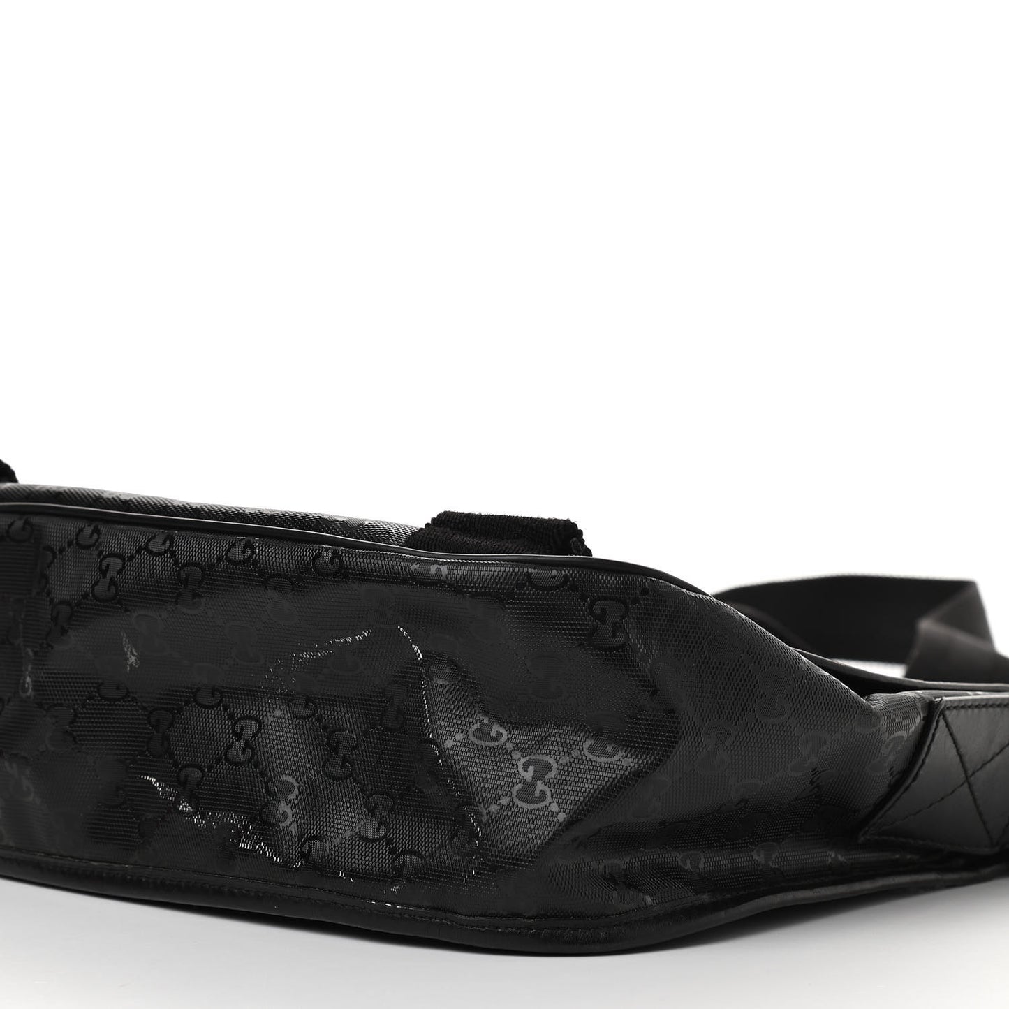 Imprime Monogram Medium Double Buckle Flap Messenger Bag Black