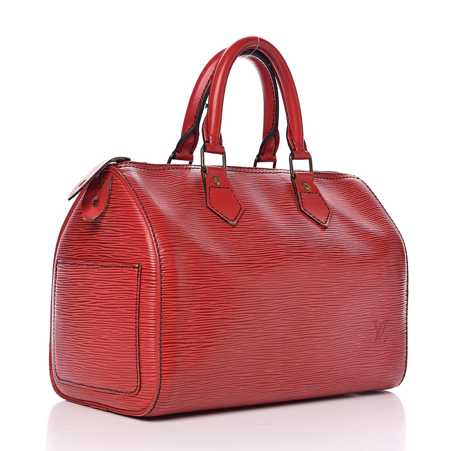 Louis Vuitton Epi Speedy 25 Castillan Red 3 of 23