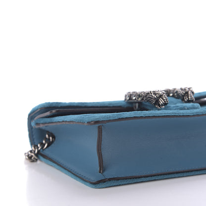 Gucci Velvet Super Mini Dionysus Shoulder Bag Pavone Cyan 7 of 9