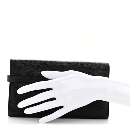 Hermes Epsom Kelly Longue Wallet Black 2 of 11