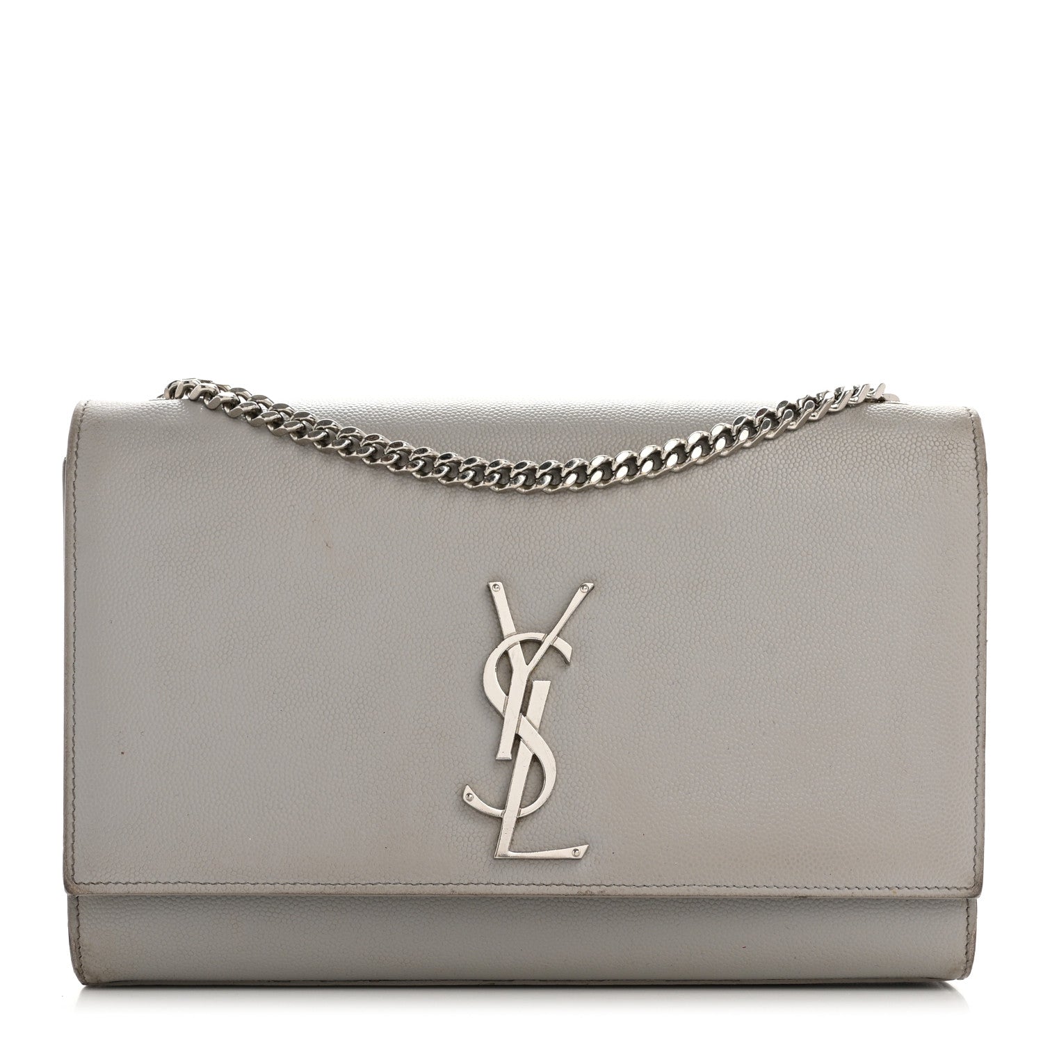 Saint Laurent Grain De Poudre Medium Classic Monogram Kate Satchel Souris 1 of 14