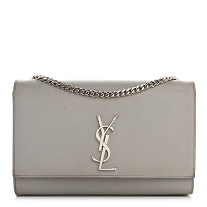 Saint Laurent Grain De Poudre Medium Classic Monogram Kate Satchel Souris 1 of 14