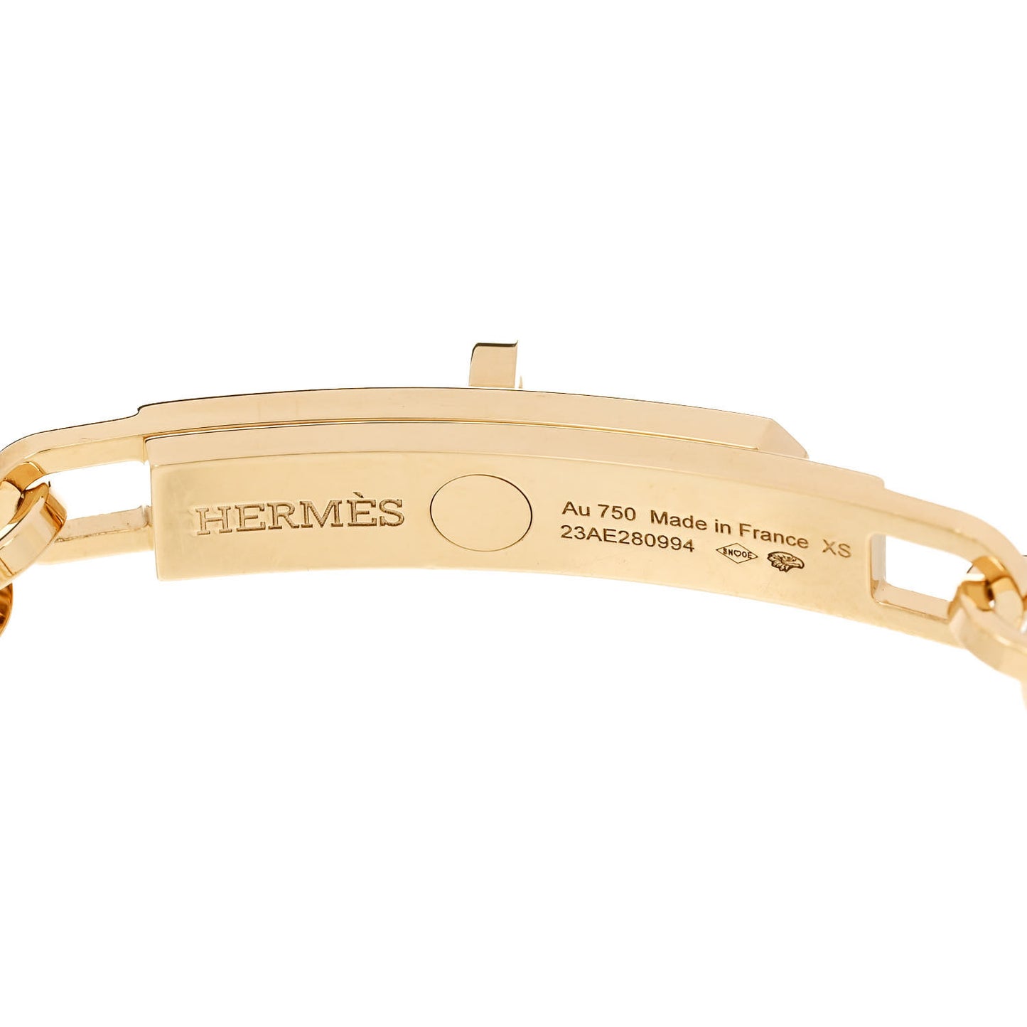 18K Yellow Gold Diamond Pave PM Kelly Chaine Bracelet XS