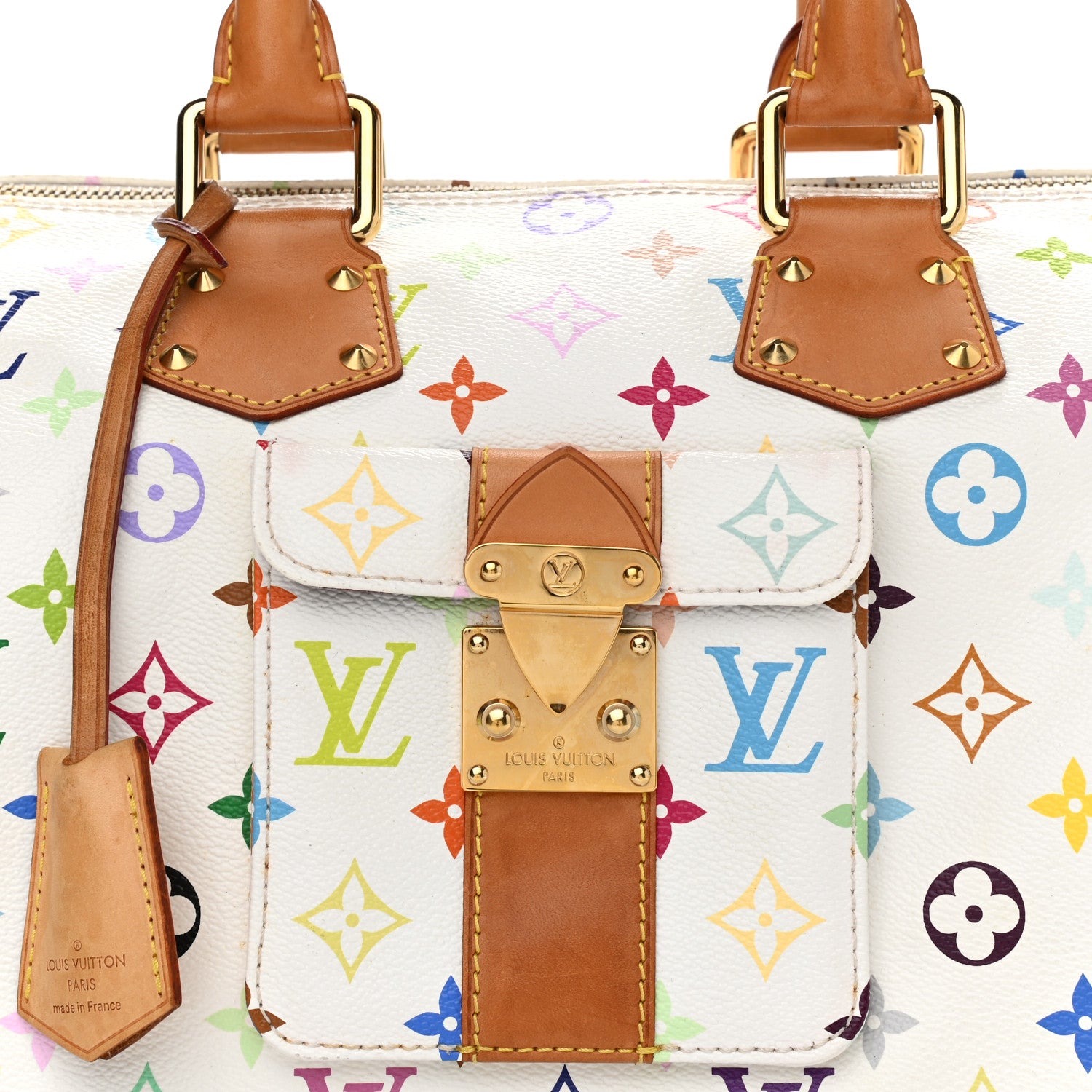 Louis Vuitton Monogram Multicolor Speedy 30 White 6 of 9