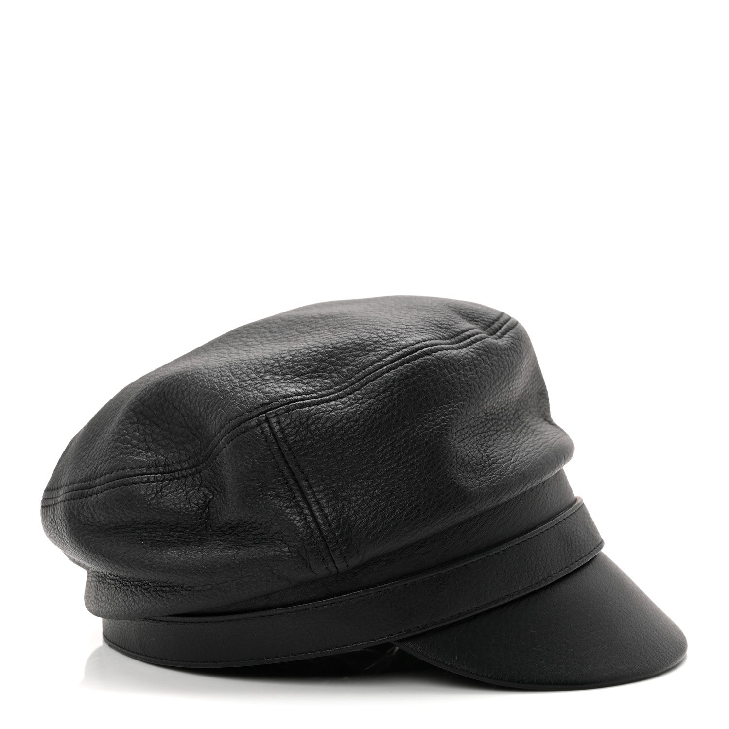 Gucci Calfskin Newsboy Hat S Black 5 of 9