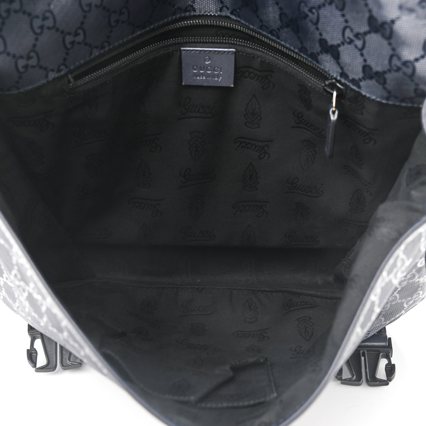 Imprime Monogram Medium Double Buckle Flap Messenger Bag Navy