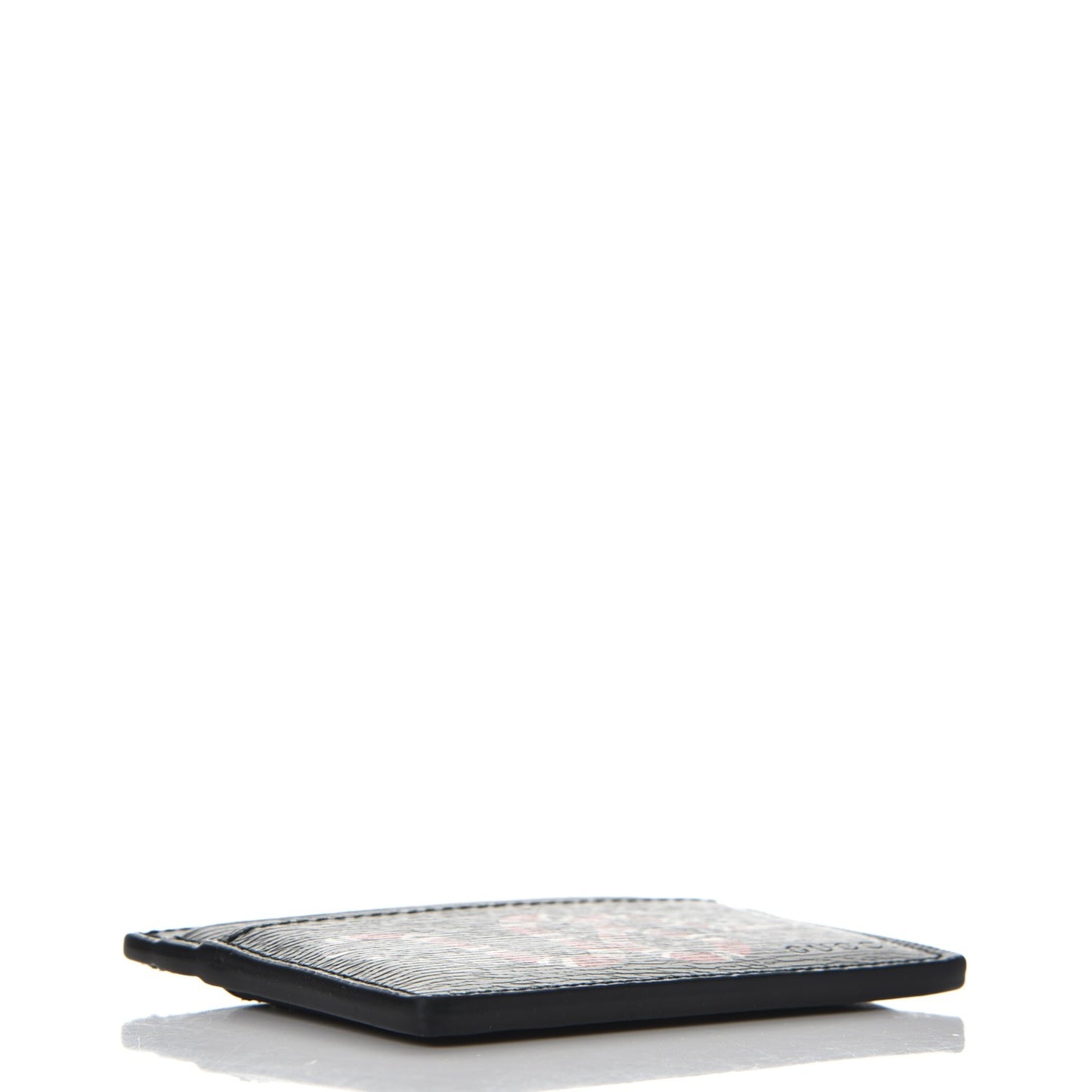 Calfskin Kingsnake Card Holder Black