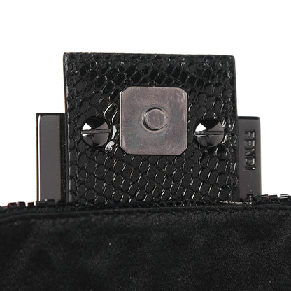 Fendi Lizard Beaded Mini Mama Baguette Black 13 of 13