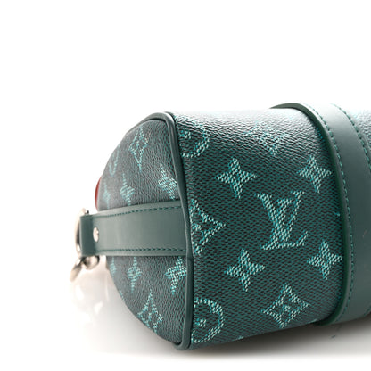 Louis Vuitton Monogram Heritage Keepall Bandouliere 25 Green 8 of 10