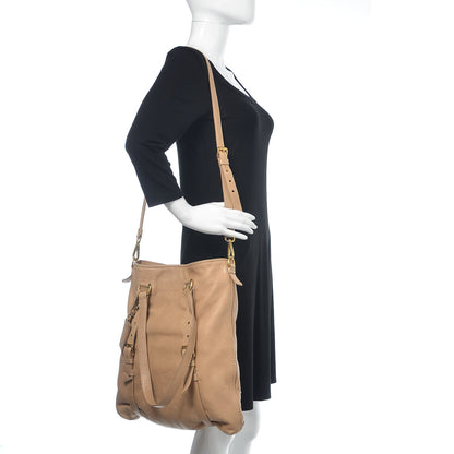 Prada Cervo Folding Tote Beige 2 of 17