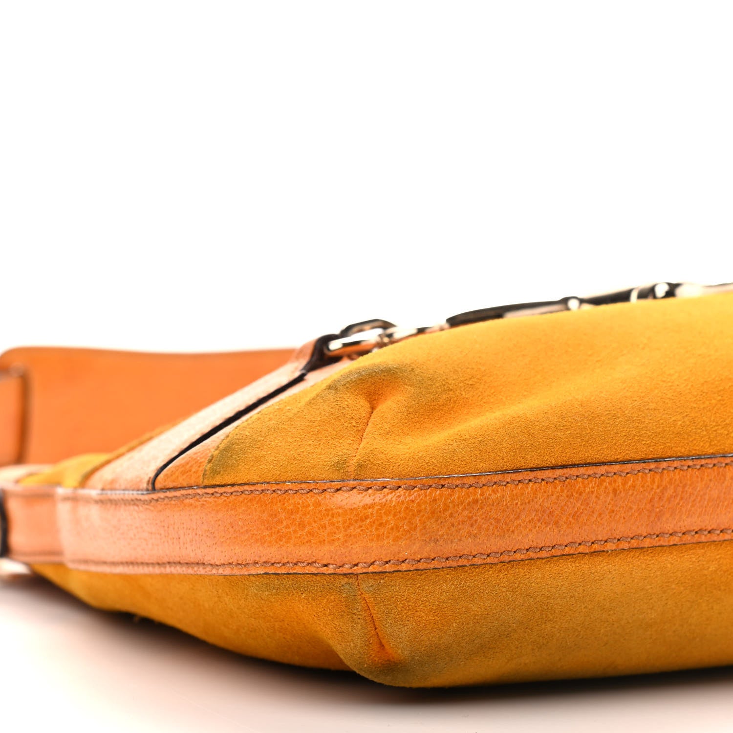 Gucci Suede Hasler Hobo Yellow 12 of 13