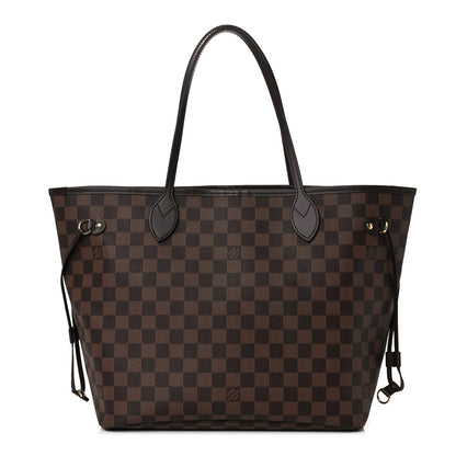 Louis Vuitton Damier Ebene Neo Neverfull MM Rose Ballerine 1 of 12