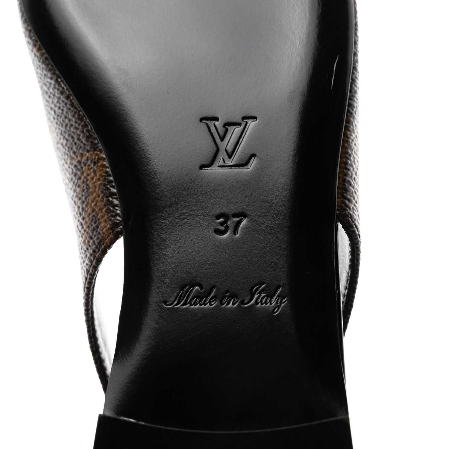 Louis Vuitton Patent Monogram Cherie Slingback Ballerina Flats 37 8 of 8
