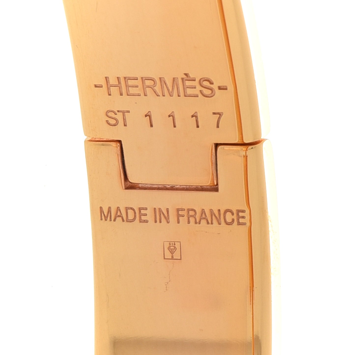 Enamel Narrow Clic Clac H Bracelet PM Bois De Rose