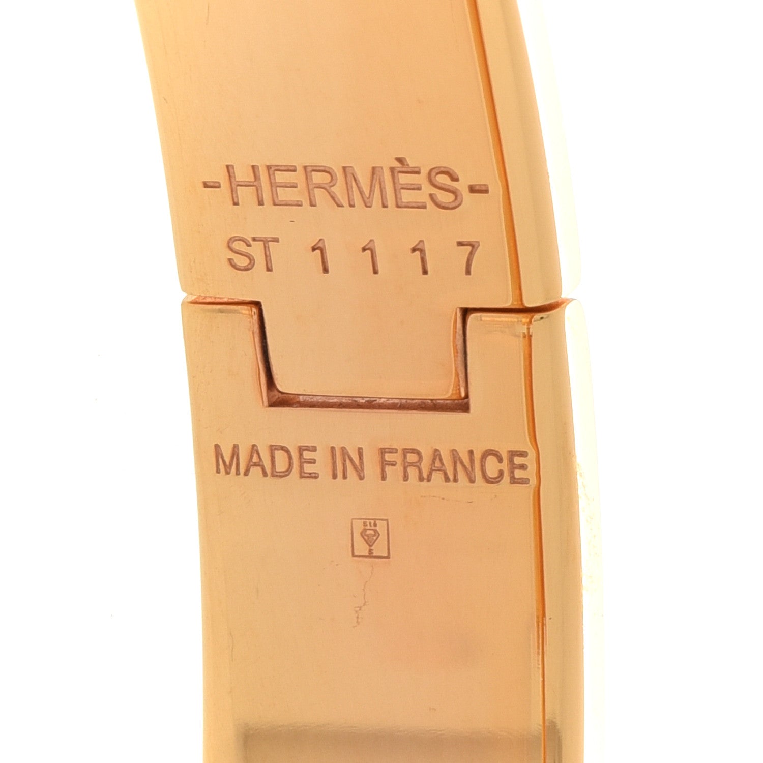 Hermes Enamel Narrow Clic Clac H Bracelet PM Bois De Rose 5 of 6