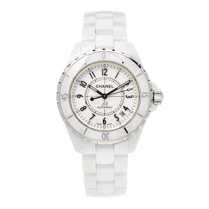 Chanel Stainless Steel Ceramic 38mm J12 Automatic Watch White 1 of 6