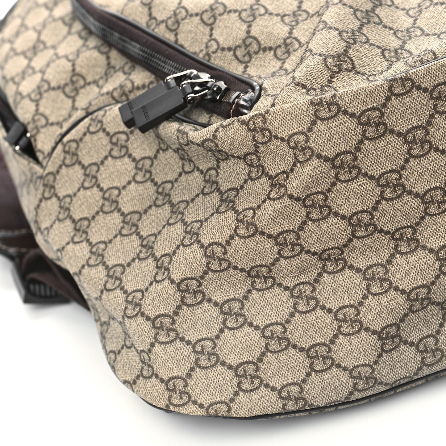 GG Plus Monogram Interlocking G Medium Backpack Dark Brown