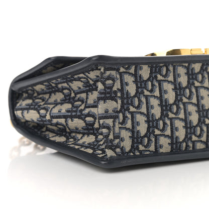 Christian Dior Oblique 30 Montaigne Chain Flap Bag Blue 9 of 11