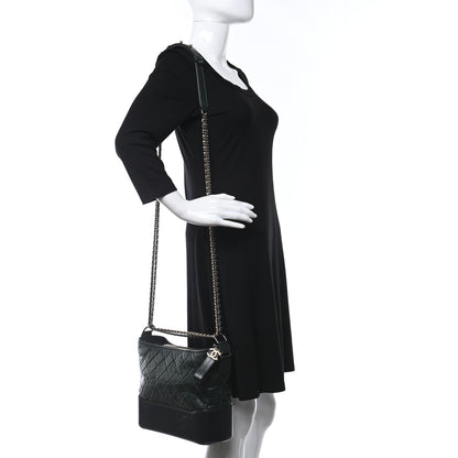 Chanel Aged Calfskin Quilted Medium Gabrielle Hobo Dark Green 2 of 10