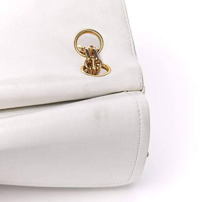 Chanel Lambskin Quilted Medium Double Flap White 14 of 27