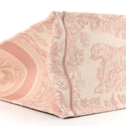 Christian Dior Canvas Embroidered Medium Dioriviera Toile De Jouy Book Tote Rose 9 of 10