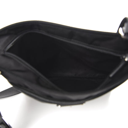 Prada Nylon Flat Messenger Bag Black 5 of 9