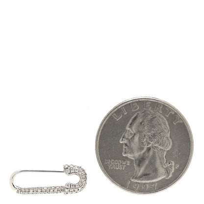Anita Ko 18K White Gold Diamond Mini Safety Pin Earring 2 of 4