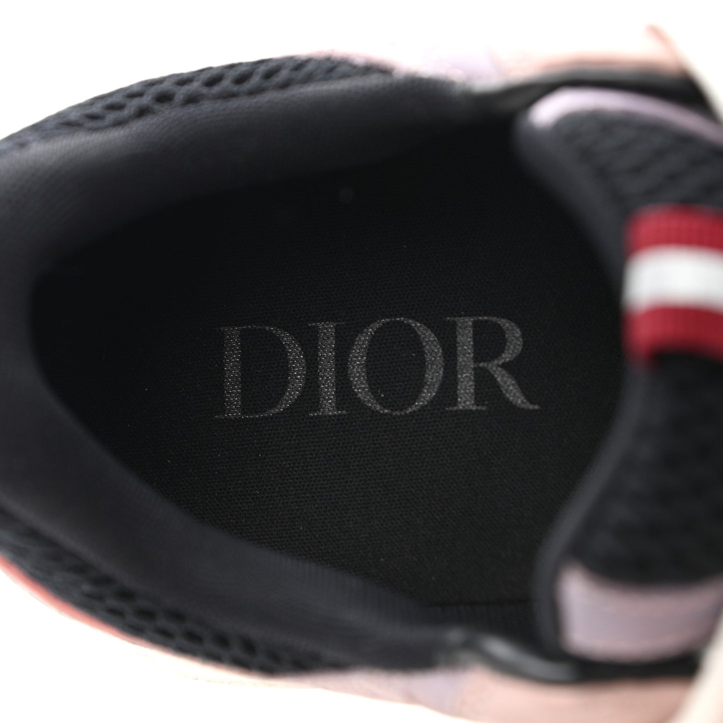 Technical Mesh Calfskin Mens B22 Sneakers 41 Pink Red Black