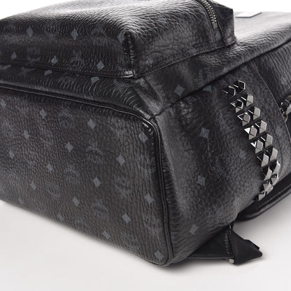 MCM Visetos Medium Side Studs Stark Backpack Black 10 of 10