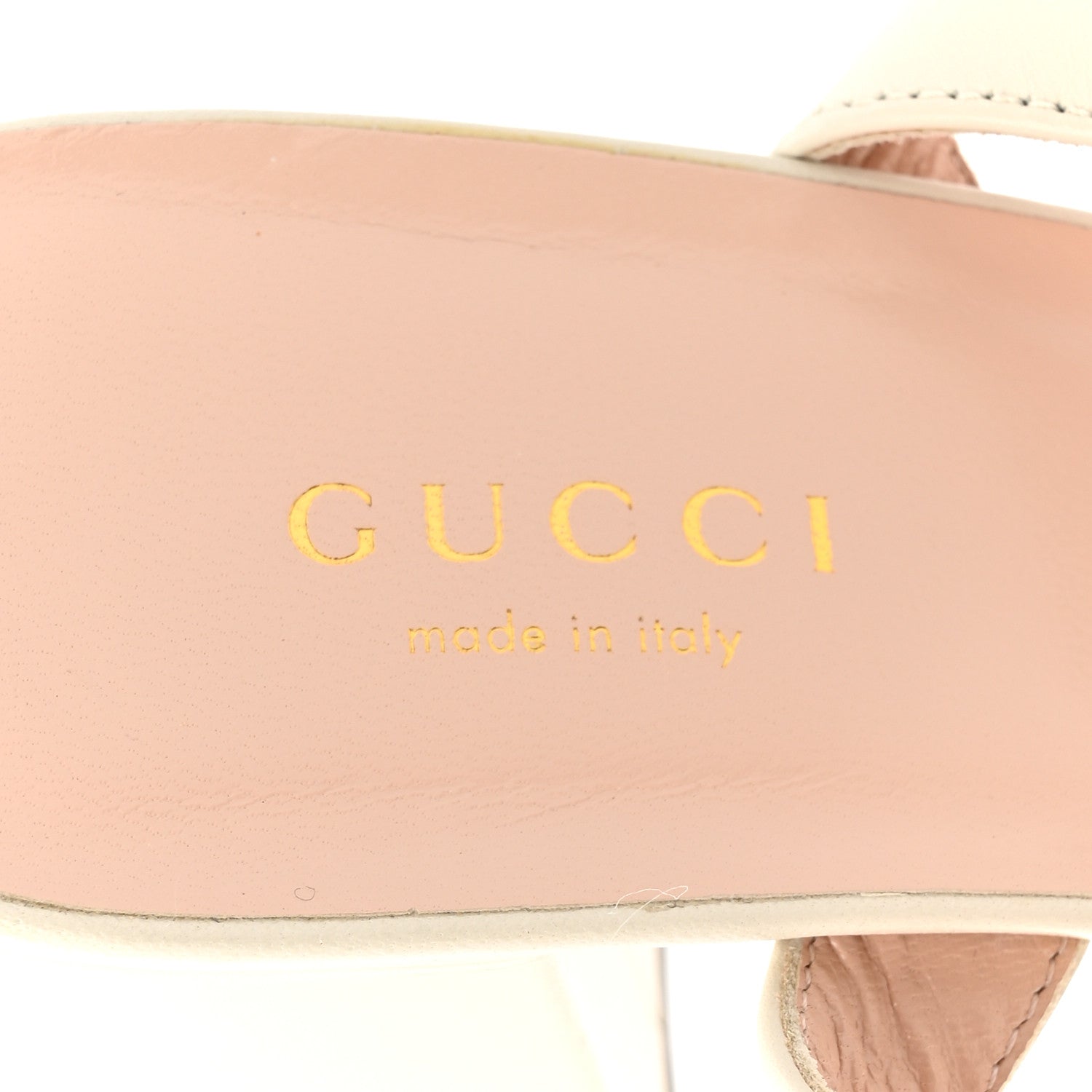 Gucci Calfskin GG Marmont Ankle Wrap 30/115mm Platform Sandals 36