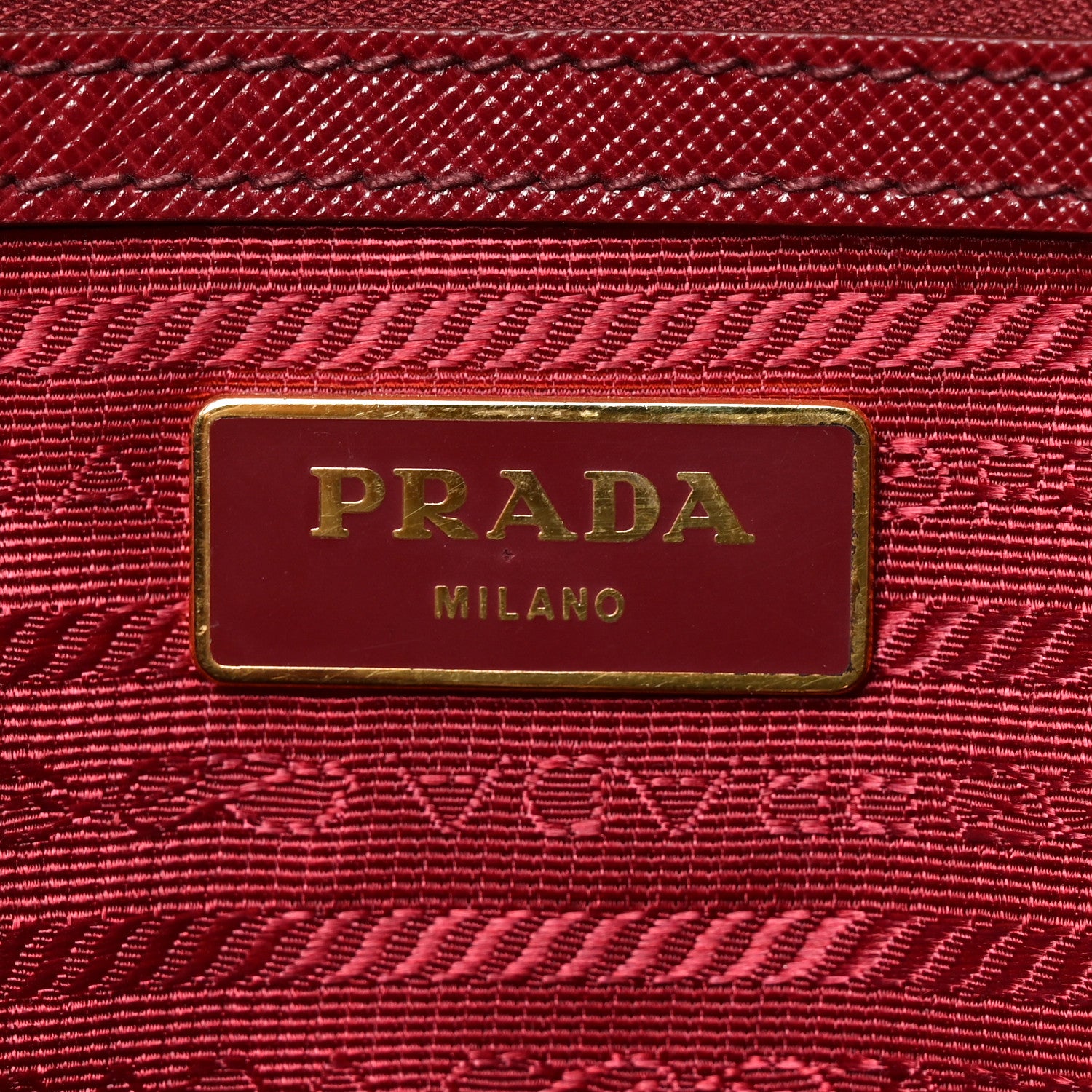 Prada Saffiano Lux Extra Large Galleria Double Zip Tote Cherry 6 of 9