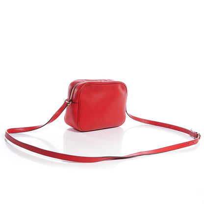 Gucci Pebbled Calfskin Small Soho Disco Bag Vibrant Red 3 of 10