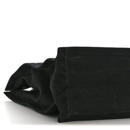 Saint Laurent Linen Calfskin Rive Gauche North South Tote Black 9 of 16