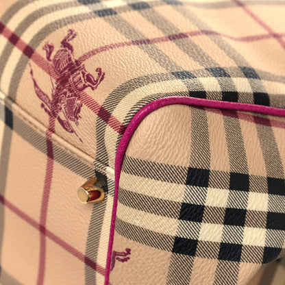 Burberry Haymarket Check Small Canterbury Tote Magenta 8 of 15